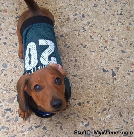 Stretch in Eagles jersey.