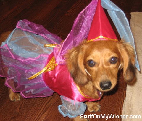 Maddie in a princess costume.