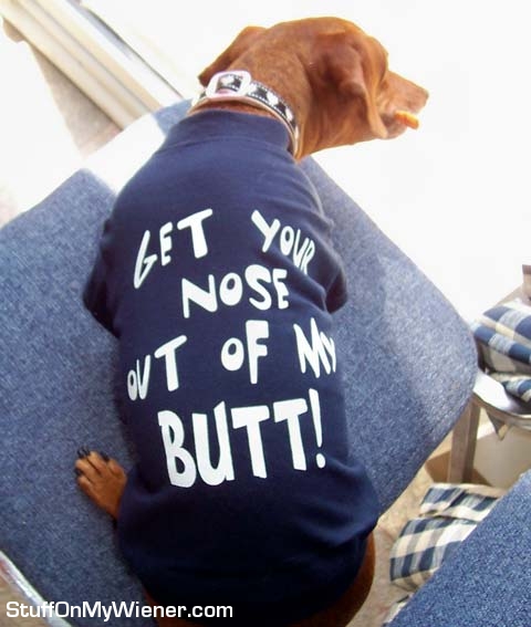 Twix with a request shirt.