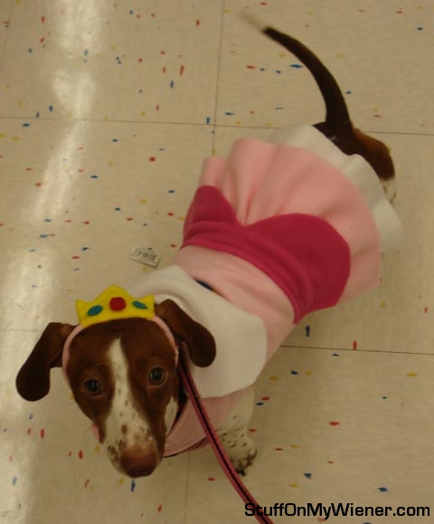 Lily as a Peach Princess.