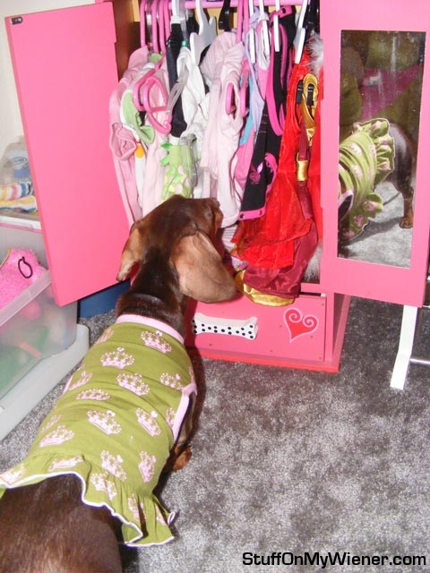 Anya with her armoire.