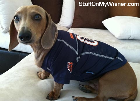 Brewen in his Bears jersey.