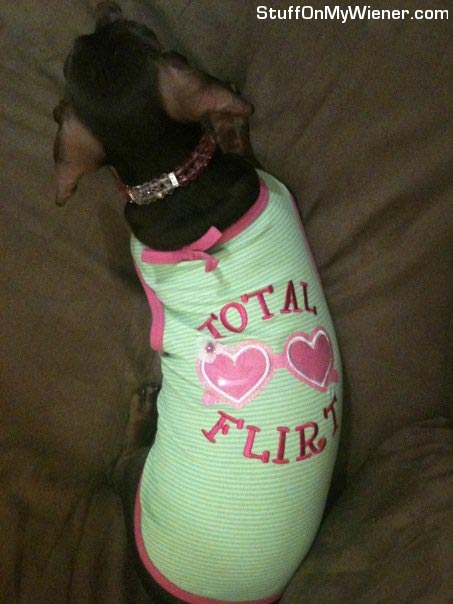 Anya in a flirt shirt.