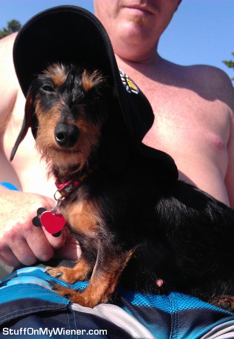 Payton wearing a trucker hat.